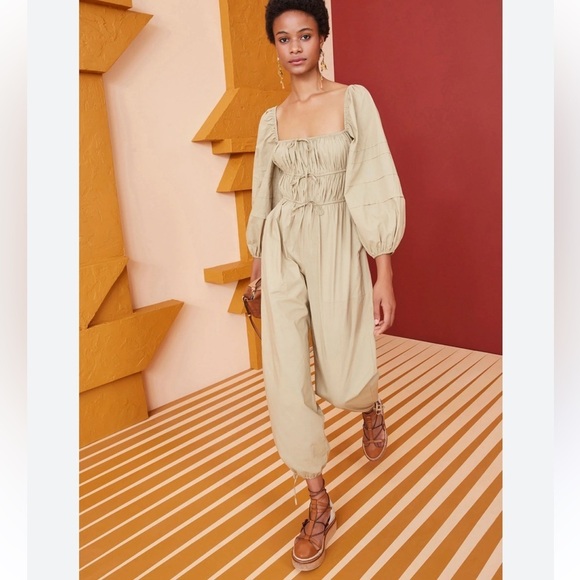 Ulla Johnson Pants - Ulla Johnson Amalie Jumpsuit Cream Khaki Sz 00